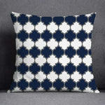 taies d'oreiller géométriques polyester bleu gris moderne maison 45x45cm non toxique respectueux environnement