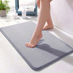 tapis bain antidérapant moderne gris noir rose mousse pe polyester doux absorbant porche salle