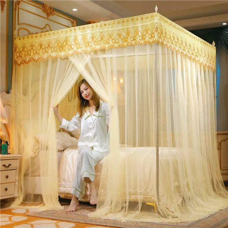 moustiquaire rideau lit dentelle romantique brodée anti moustique transparent chambre adulte