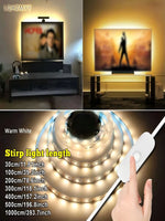 ruban led flexible blanc moderne interrupteur connecteur usb adhésif éclairage cuisine décoration chambre salon