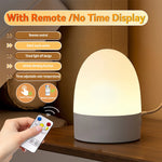 veilleuse led rechargeable tactile horloge numérique décoration chambre table blanc doré