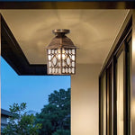 Lampe vintage bronze noir grille ajourée éclairage quotidien interrupteur bouton monté surface