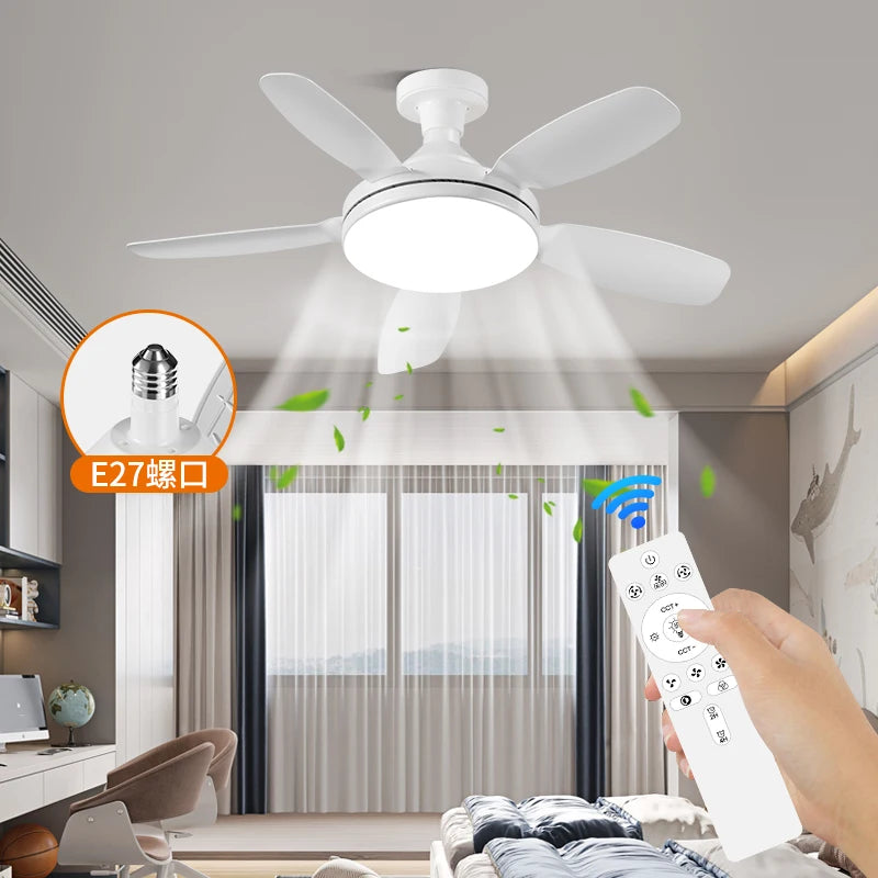 ventilateur blanc moderne led 60w télécommande 2000lm 120v 240v