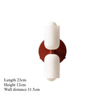 applique murale moderne deux têtes éclairage blanc vert olive rond minimaliste fixée mur 23cm