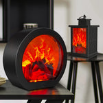 veilleuse électrique moderne effet flamme led rechargeable noir minimaliste faux foyer vacances chambre deco