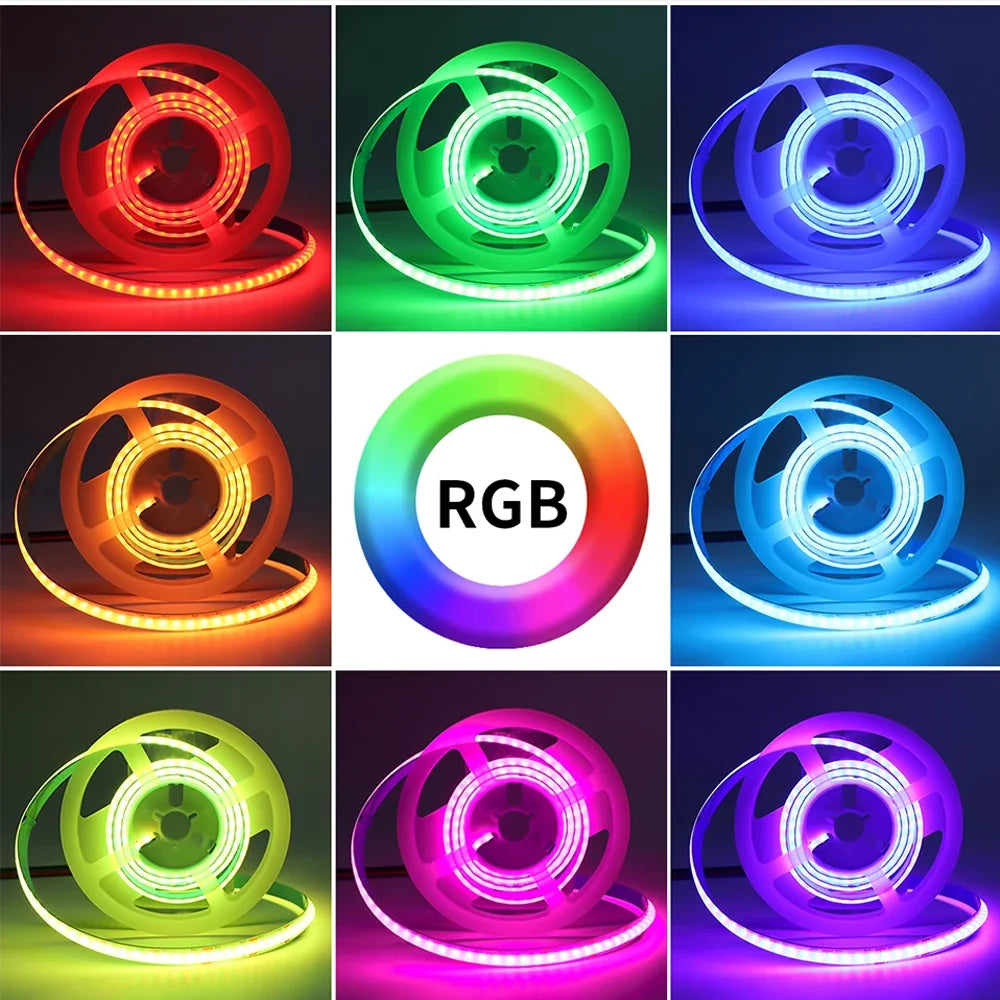 Ruban led flexible rgb haute luminosité 840 leds 24v adhésif moderne decoration maison