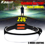 lampe frontale led rechargeable 1500lm noir orange 3modes ipx6 14h usb