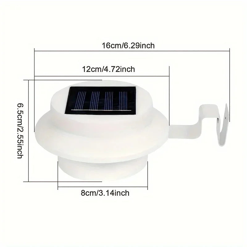 lampe solaire gouttière blanc moderne clips panneau solaire led interrupteurextérieur 2492000lm