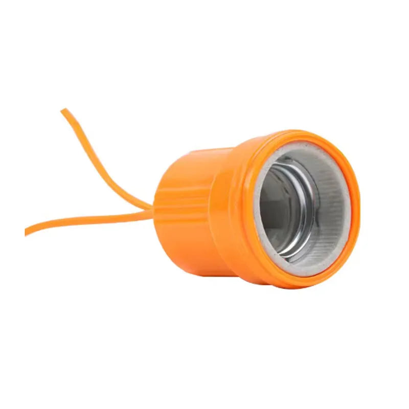 ampoule vis e27 moderne orange noir support filaire certification étanche haute température