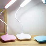 lampe led rechargeable usb veilleuse moderne tête orientable blanc rose bleu