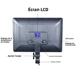 lampe led studio photo noir moderne réglable télécommande lcd