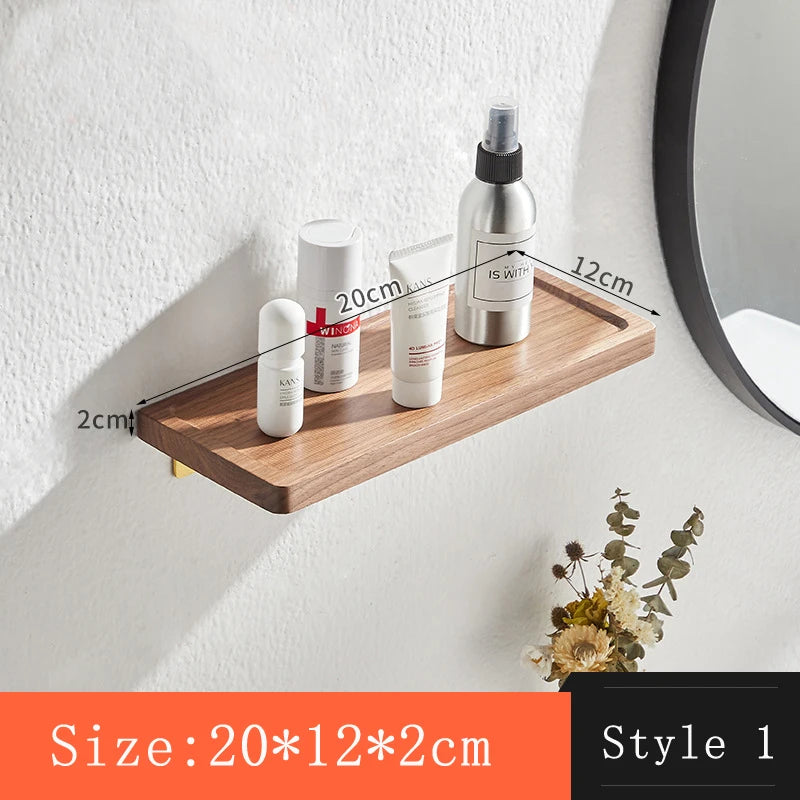 étagère bois naturel moderne minimaliste finition brillante fixation murale chambre salon salle bain