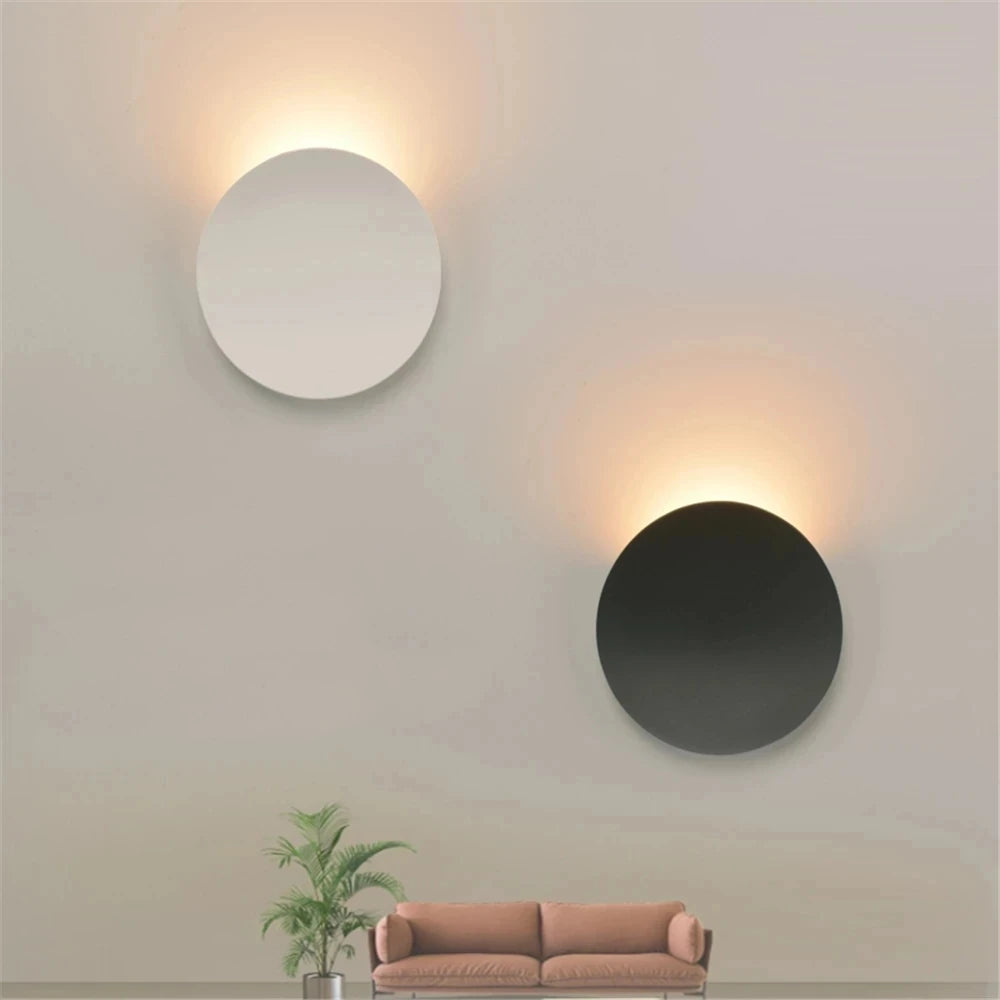 applique murale led moderne blanc noir éclairage chambre entrée étude salle bain minimaliste fixée