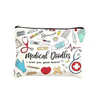 sac rangement toile réutilisable motifs médicaux graphiques multicolore utilisation domestique voyage