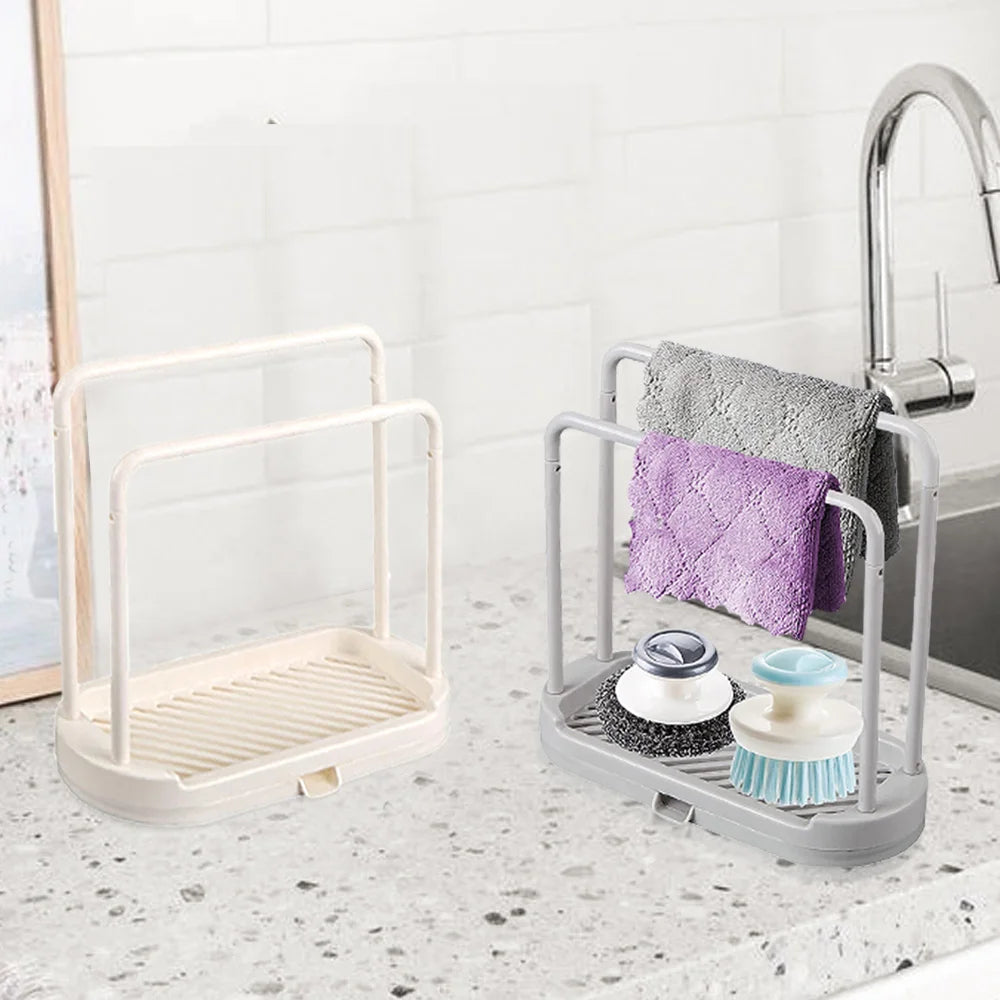 porte serviettes cuisine moderne gris clair texture mat serviettes éponge gant nettoyage brosse vaisselle