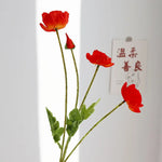 bouquet artificiel fleurs modernes rouge blanc bleu jaune vert feuilles vertes mariage anniversaire décoration