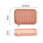 support savon silicone gris rose vert moderne salle bain drainage antidérapant