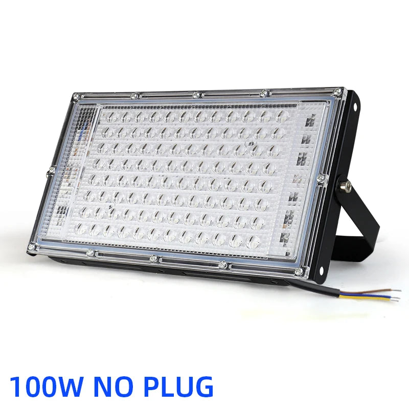 projecteur led uv 50w 100w 150w noir violet moderne clips câble alimentation interrupteur