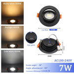Spot LED encastrable blanc rond carré moderne switch cct 25000h lumens 121v 240v