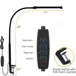 lampe led double tête clip type contemporaine télécommande modes couleurs