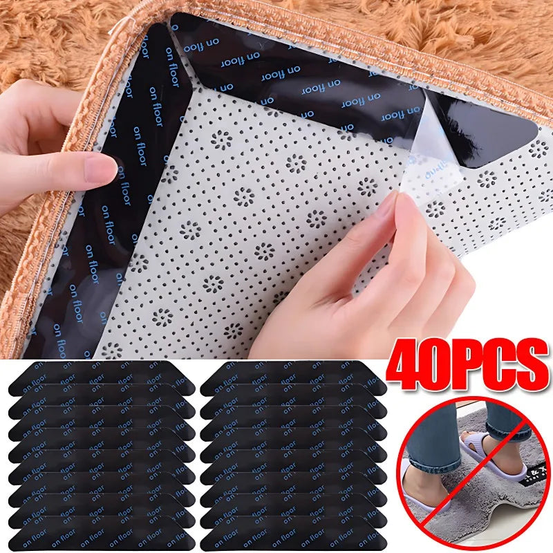 protecteurs tapis adhésifs noirs points modernes réutilisables 130mm 25mm 16 32 40 pièces