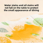 tapis table jetables fruits colorés moderne blanc vert orange rose jaune gris pack 20