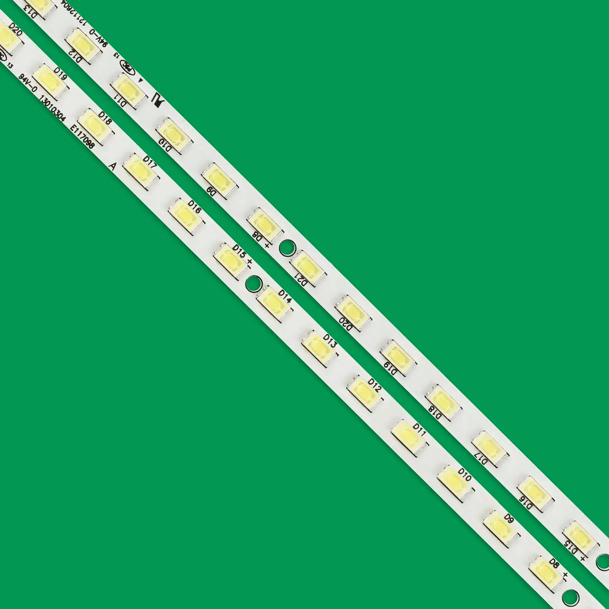 ruban led blanc moderne connecteur bouton on off 28 led 315mm
