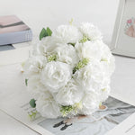 Bouquet artificiel coquelicot feuilles vertes mariage décoration intérieure vase bleu rose orange blanc vert