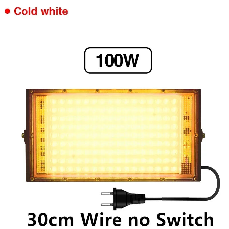 projecteur led violet blanc moderne ip65 50w 100w grille clips