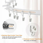 clips rideau poulies couvercle bout support mur vis fixation blanc moderne fonctionnel