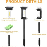 lampes solaires led étanches modernes noires transparentes jardin allée automatiquesurgence
