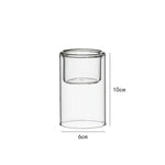 décoration moderne transparente support bougie adhésif mariage table dîner simple