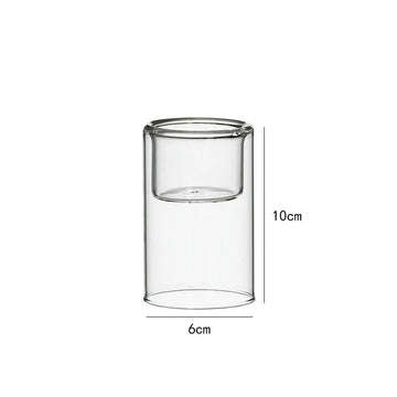 décoration moderne transparente support bougie adhésif mariage table dîner simple