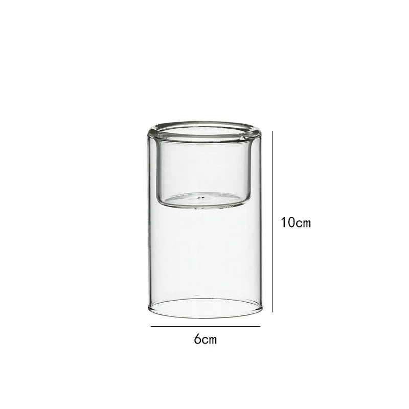 décoration moderne transparente support bougie adhésif mariage table dîner simple