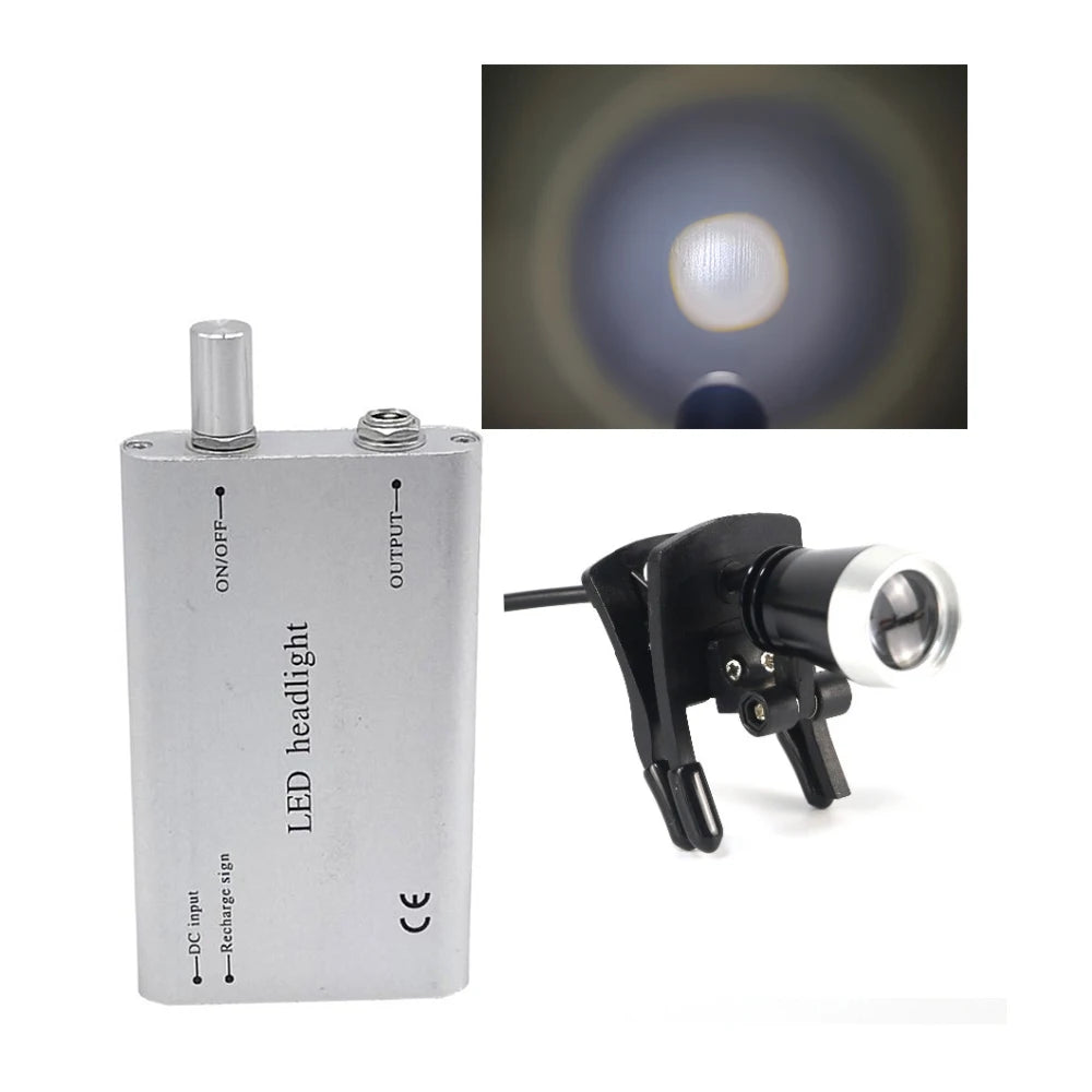 lampe frontale led dentaire chirurgicale filtre jaune pince loupes dentaires