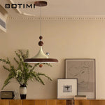 lampe suspendue moderne blanc noir marron brillante tringle métal bois chambre salon étude
