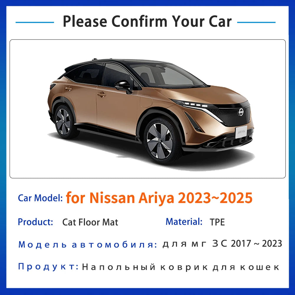 tapis sol noir rayures horizontales waterproof anti salissures moderne nissan ariya 2022 2023 2024