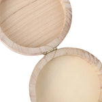 boîte bijoux ronde bois classique couvercle rabattable rangement vintage opaque