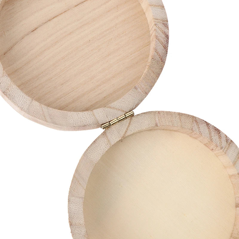 boîte bijoux ronde bois classique couvercle rabattable rangement vintage opaque
