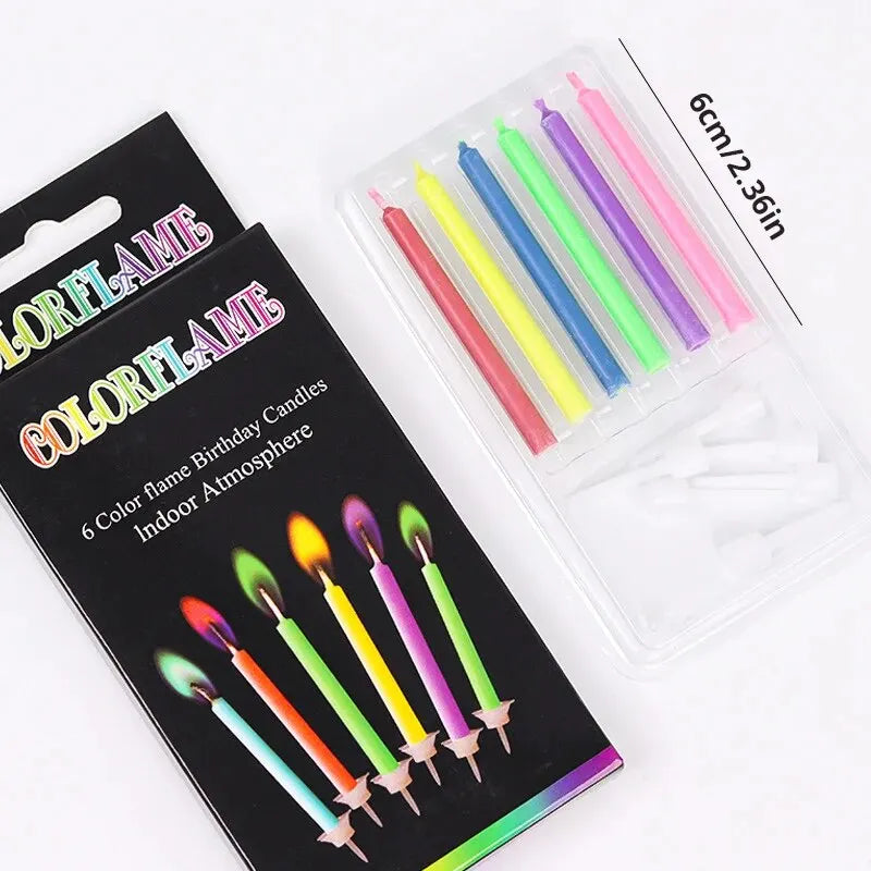 bougies colorées anniversaire gâteau décorations fleurs fruits texte happy birthday moderne festive