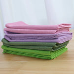 serviettes table polyester couleur rouge orange noir bleu gris vert classique opacité 30x45cm durable