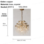 chandelier cuivre coquillages cristaux suspension moderne bohème lumières lumières lumières