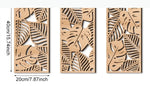 panneaux decoratifs murals modernes motifs vegetaux geometriques beige clair marron foncé vert foncé minimalistes