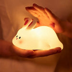 lampe chevet veilleuse lapin blanc rose mignon cartoon chambre enfant