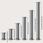 pieds table ajustables moderne argenté lisse opacité 8cm 12cm 18cm 36cm 42cm 68cm 72cm