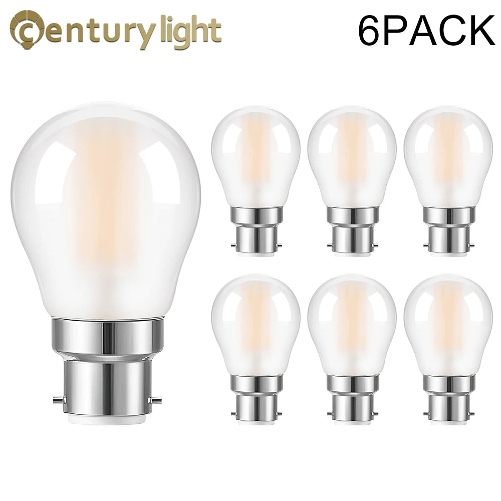 ampoule led filament blanc 2700k moderne vintage b22 4w 6w blanc translucide 360°