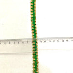 ruban décoratif dentelle polyester 1.4cm large blanc or rouge rose vert orange bleu motif