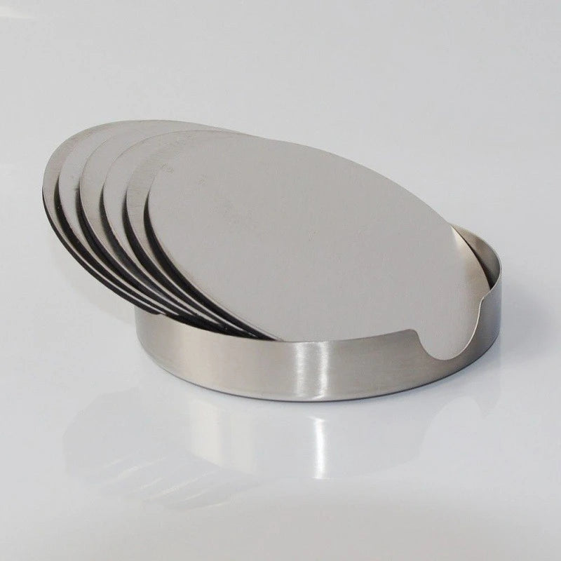 supports verres argentés modernes tapis coussinets acier inoxydable cuisine résistante chaleur table nappe
