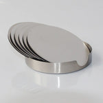supports verres argentés modernes tapis coussinets acier inoxydable cuisine résistante chaleur table nappe