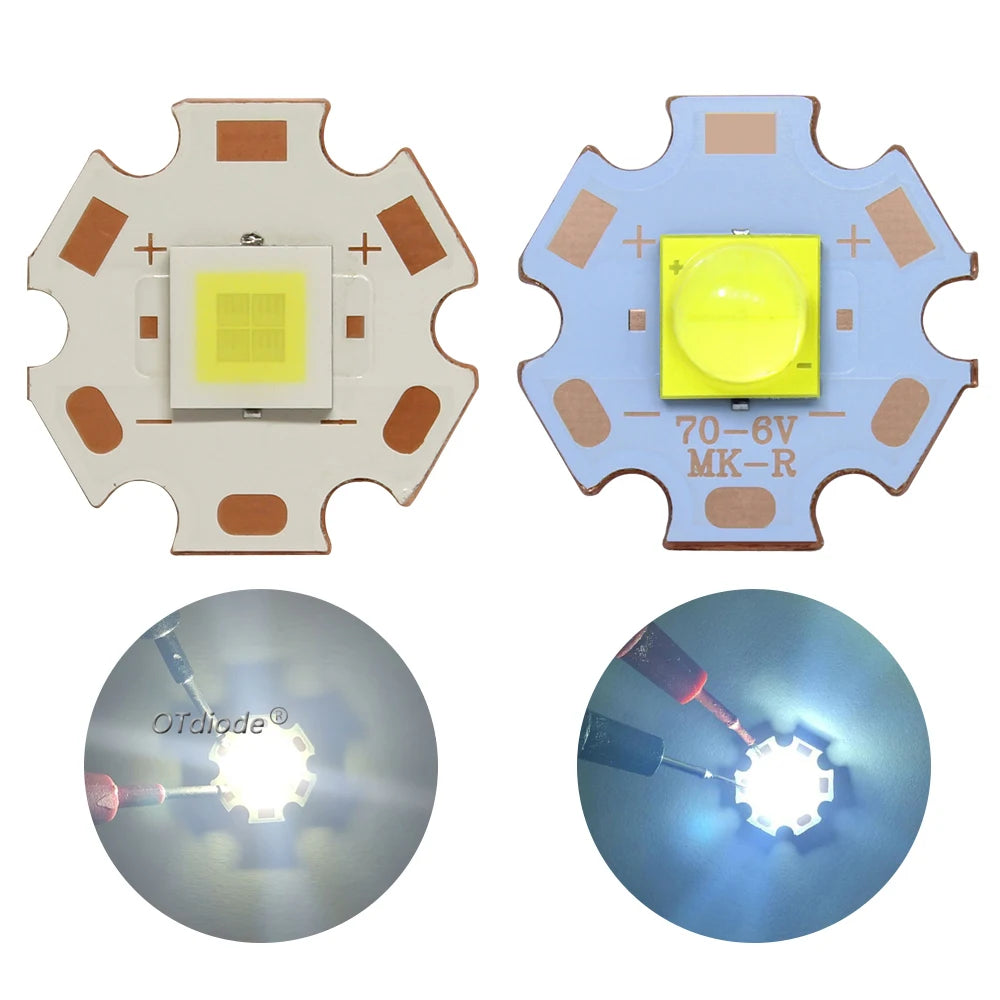 diodes led 3v 6v 12v 2000lm 4500lm blanc froid 7000k 6000k 7x7mm modernes 3a